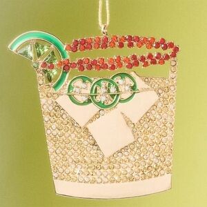 Anthropologie x BaubleBar Jeweled Spicy Margarita Cocktail Ornament New w/ Tag